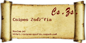 Csipes Zsófia névjegykártya